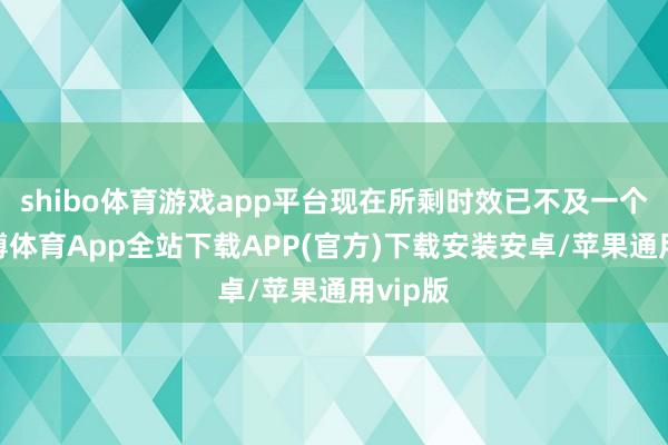 shibo体育游戏app平台现在所剩时效已不及一个月-世博体育App全站下载APP(官方)下载安装安卓/苹果通用vip版