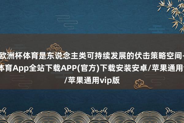 欧洲杯体育是东说念主类可持续发展的伏击策略空间-世博体育App全站下载APP(官方)下载安装安卓/苹果通用vip版