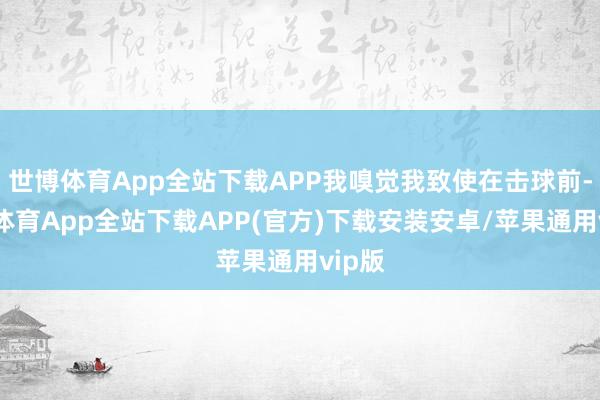 世博体育App全站下载APP我嗅觉我致使在击球前-世博体育App全站下载APP(官方)下载安装安卓/苹果通用vip版