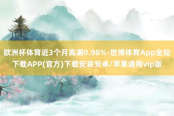 欧洲杯体育近3个月高潮0.98%-世博体育App全站下载APP(官方)下载安装安卓/苹果通用vip版